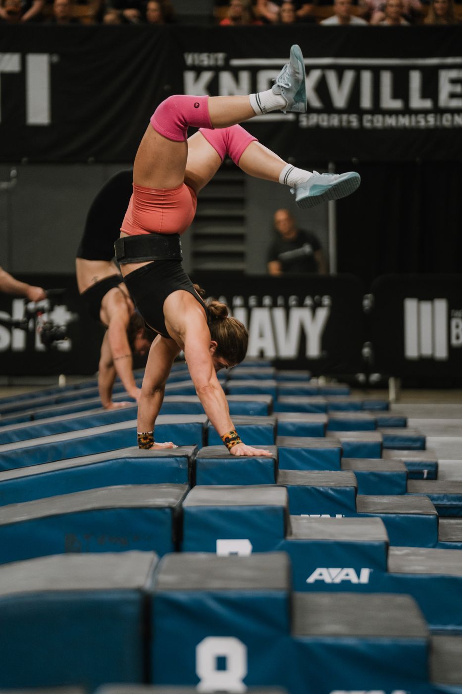 Handstand walk over obstacles